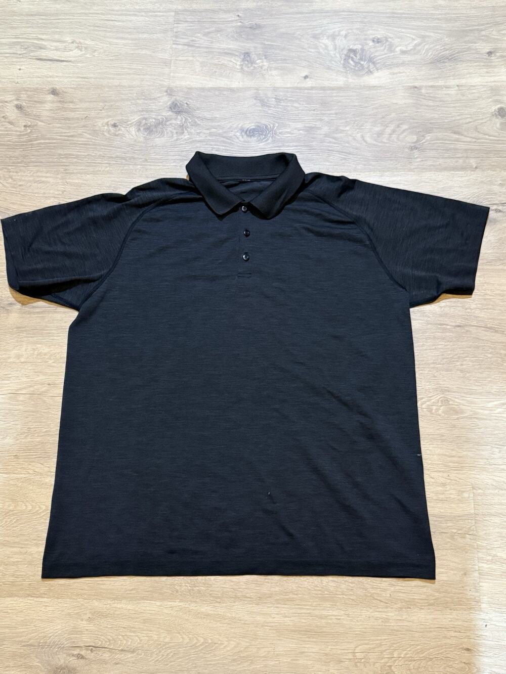 Lululemon Polo Shirt Mens XXL Dark Gray Golf Short Sleeve Active Casual Men